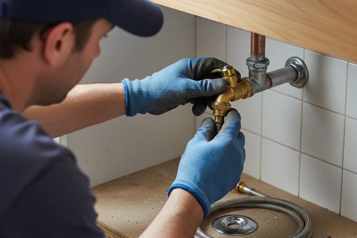 Shutoff valve and fitting work during Emergency Plumbing in East Weymouth